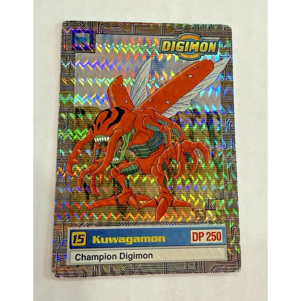 Digimon DP50 #15 Kuwagamon Hologram Card Upper Deck Animated 18/34 HTF